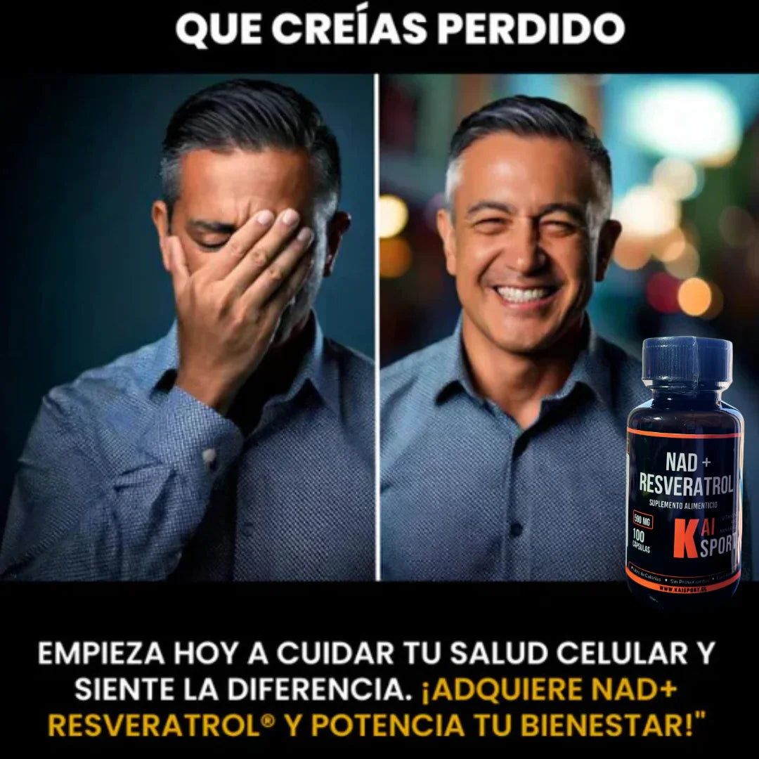 NAD + RESVERATROL - 100 Días de tratamiento 450Mg - Kai Sport