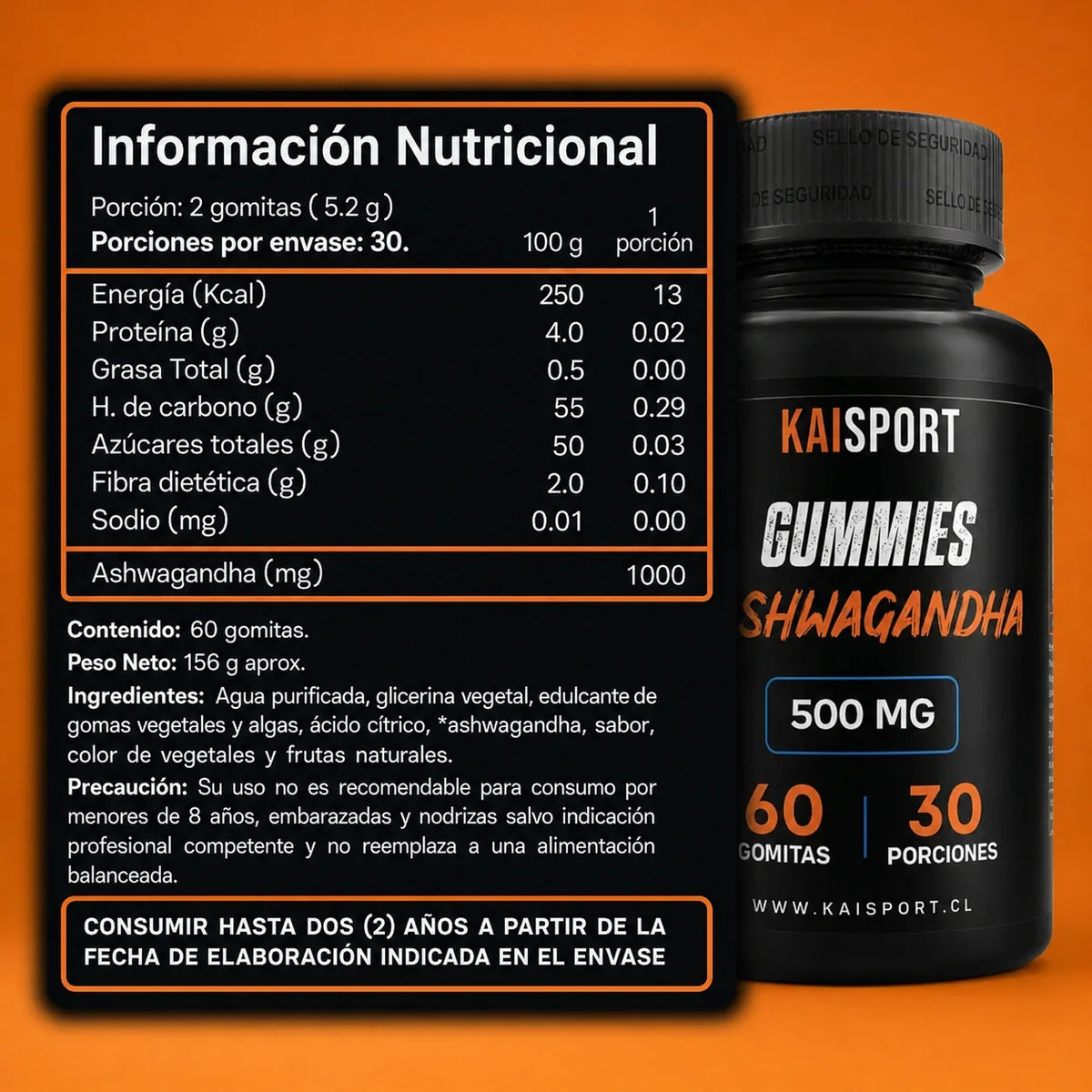 🌱 GUMMIES ASHWAGANDHA – Calma y Equilibrio