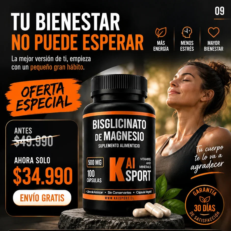 🌱 BISCIGLINATO DE MAGNESIO – Relajación y Bienestar