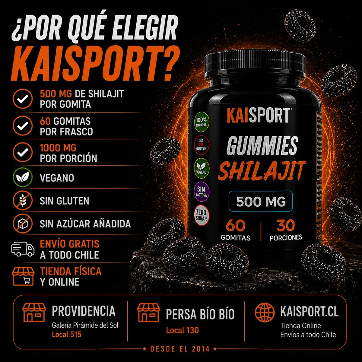⚡ SHILAJIT GUMMIES – Energía y Rendimiento