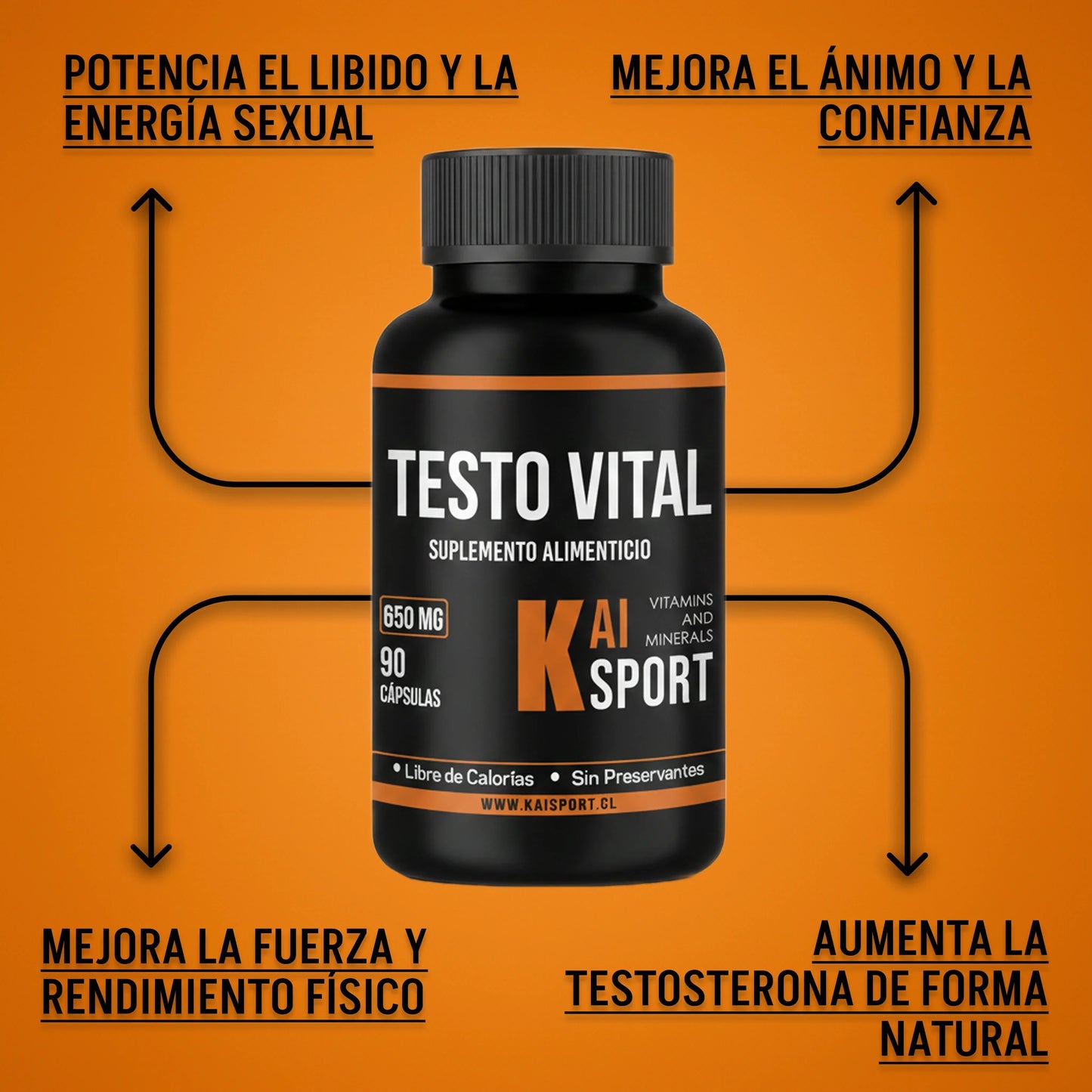 Testo Vital KaiSport – 90 Cápsulas