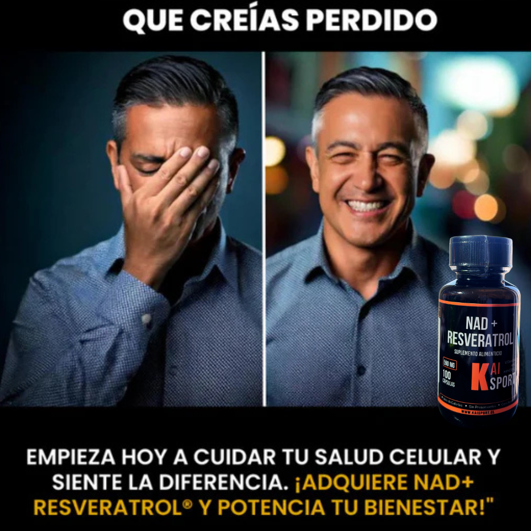 NAD + RESVERATROL - 100 Días de tratamiento 450Mg - Kai Sport