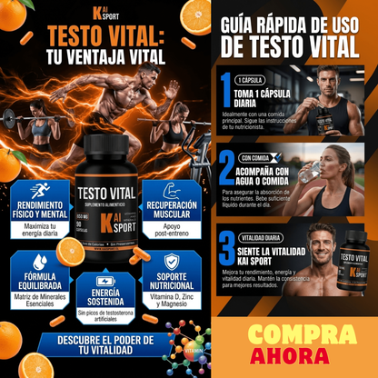 Testo Vital KaiSport – 90 Cápsulas