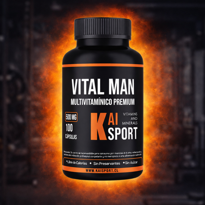Vital Man 100 cápsulas de 500mg + Guía de modo de uso y beneficios