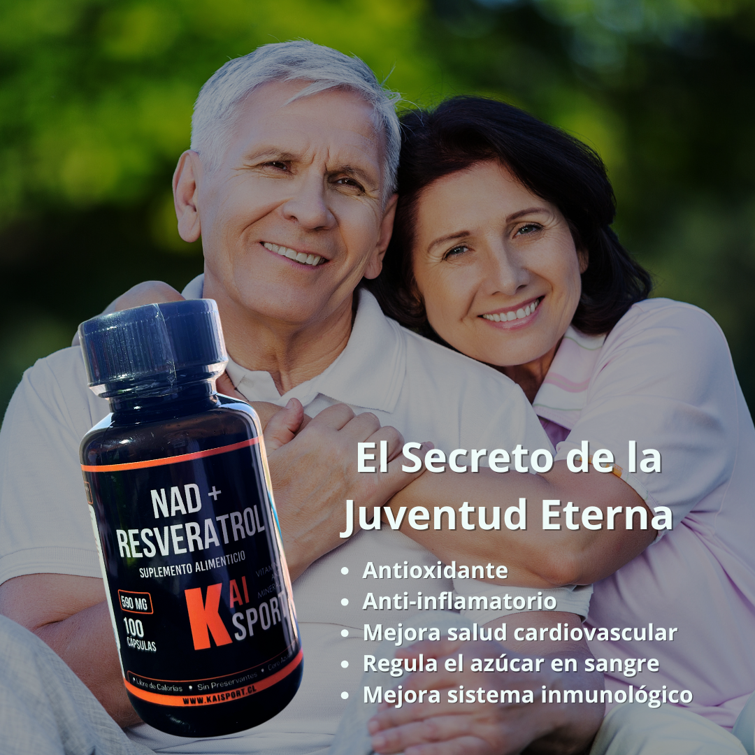 NAD + RESVERATROL - 100 Días de tratamiento 450Mg - Kai Sport