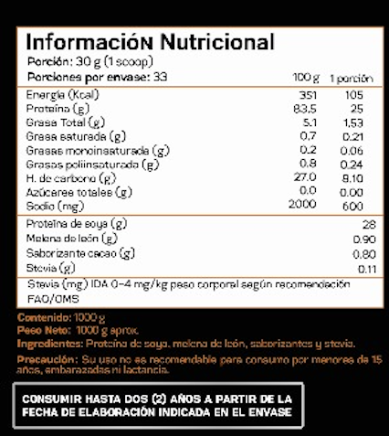 Proteína Vegana de Soya con Melena de León sin azúcar + GUÍA DE PANQUEQUE PROTEICOS