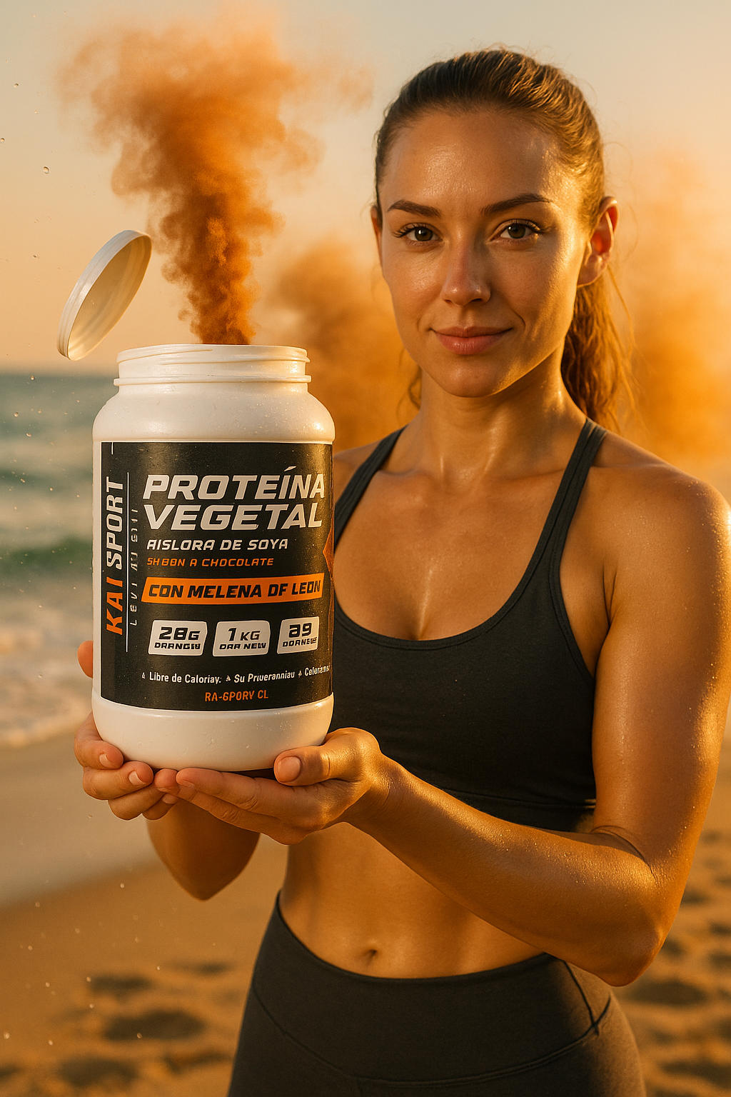 Proteína Vegana de Soya con Melena de León sin azúcar + GUÍA DE PANQUEQUE PROTEICOS