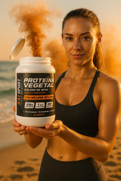 Proteína Vegana de Soya con Melena de León sin azúcar + GUÍA DE PANQUEQUE PROTEICOS