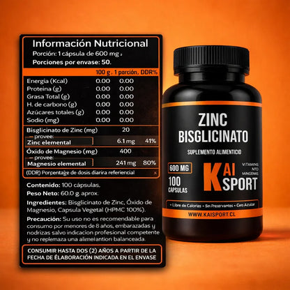 Zinc Bisglicinato - Fuerza, recuperación y equilibrio hormonal real