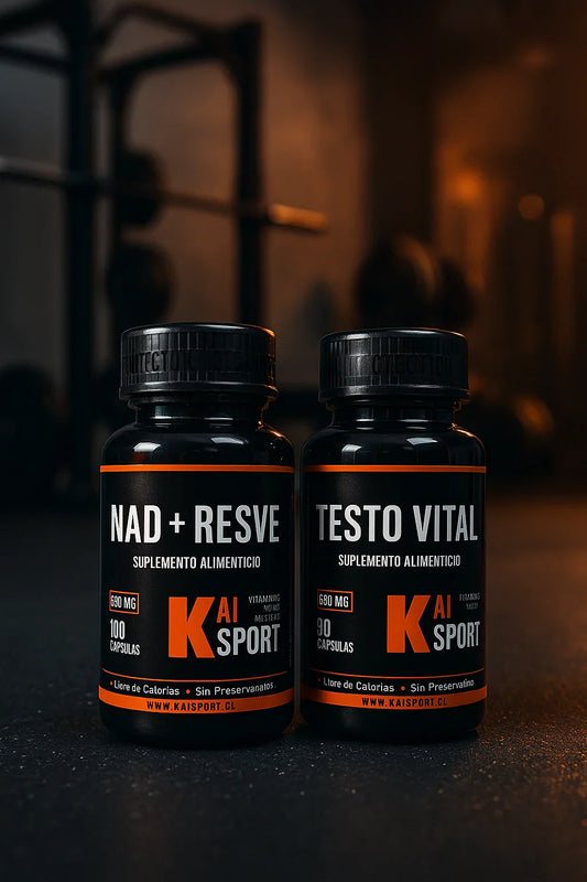 Pack Dual Testo Vital + Nad con Resveratrol + Guía de modos de uso y beneficios