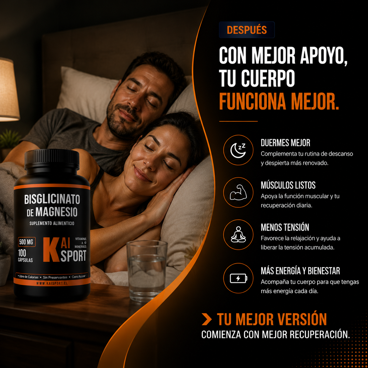 Bisglicinato de Magnesio 100 cápsulas  – Calma tu Mente y Mejora tu Descanso