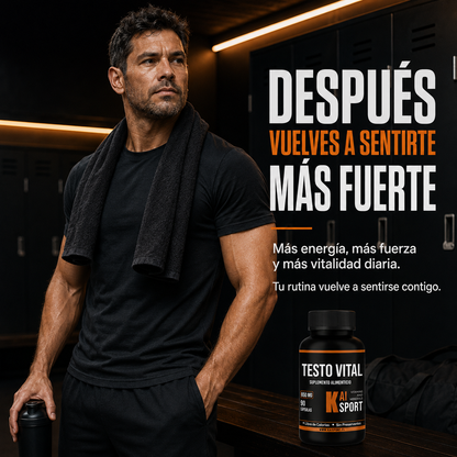Testo Vital KaiSport – Energía, fuerza y vitalidad masculina en 90 cápsulas
