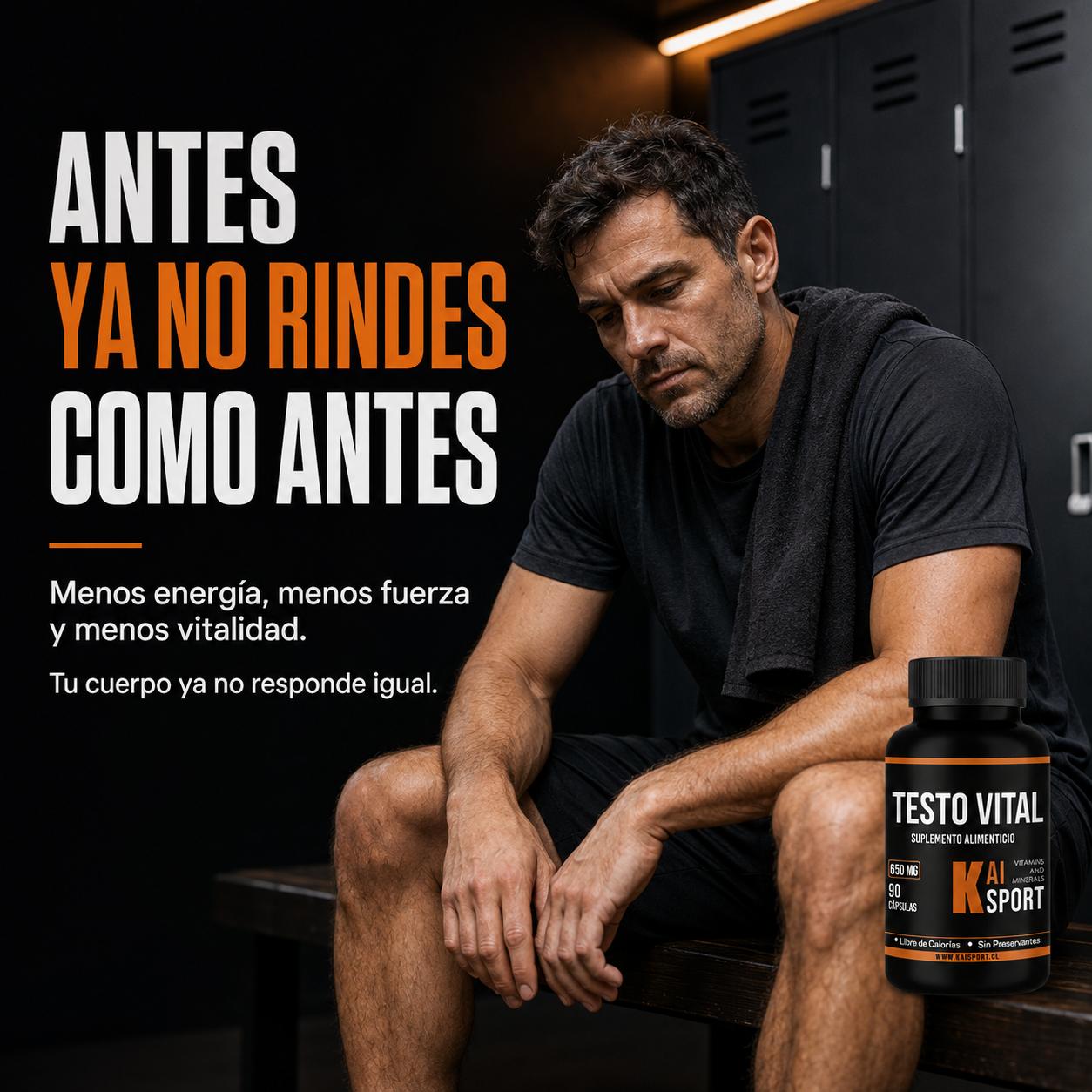 Testo Vital KaiSport – Energía, fuerza y vitalidad masculina en 90 cápsulas