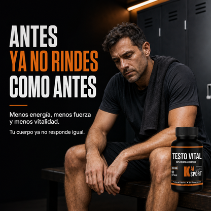 Testo Vital KaiSport – Energía, fuerza y vitalidad masculina en 90 cápsulas