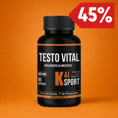 Testo Vital KaiSport – Energía, fuerza y vitalidad masculina en 90 cápsulas