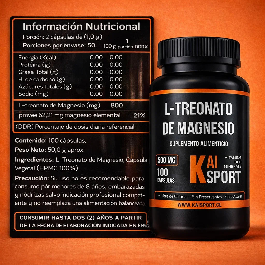 L-Treonato de Magnesio - Enfoque Alto Rendimiento Mental