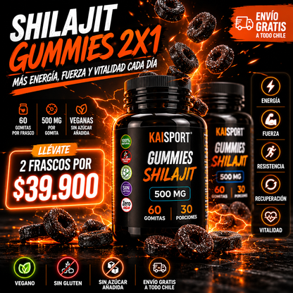 Más Energía, Fuerza y Rendimiento - Gummies SHILAJIT 2X1