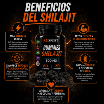 SHILAJIT Gummies - Fuerza, Energía y Rendimiento
