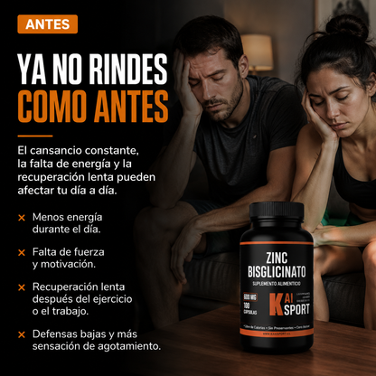 ZINC BISCIGLINATO - Fuerza, recuperación y equilibrio hormonal real