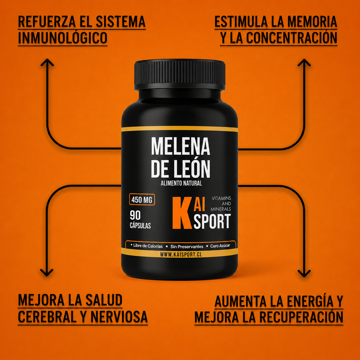 Melena de León – Más enfoque, Memoria y Productividad 450mg / 3 meses