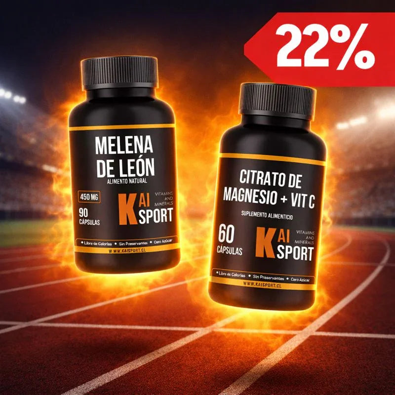 Pack Fuerza & Mente Pro – Melena de León + Magnesio + Vitamina C + Guía Digital Exclusiva