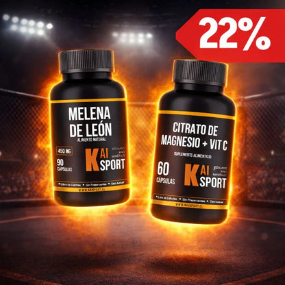 Pack Fuerza & Mente Pro – Melena de León + Magnesio + Vitamina C + Guía Digital Exclusiva
