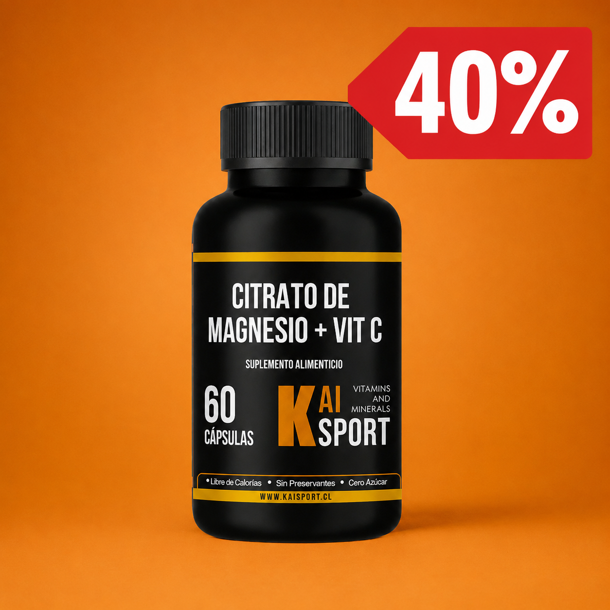 Citrato de Magnesio + Vitamina C | Descanso y Bienestar – 60 Noches