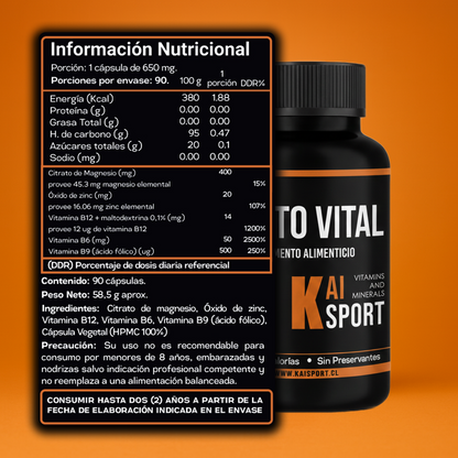TESTO VITAL (ZMA) 90 CÁPSULAS + GUÍA DE BENEFICIOS Y MODOS DE USO 👇🏽