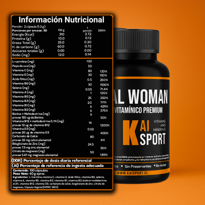 Vital Woman 100 cápsulas de 600mg + Guía de modo de uso y beneficios