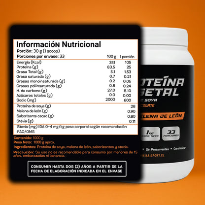 Proteína Vegetal Premium con Melena de León 🍫 28g por porción + Guía de Panqueques Proteicos GRATIS