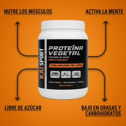 Proteína Vegetal Premium con Melena de León 🍫 28g por porción + Guía de Panqueques Proteicos GRATIS