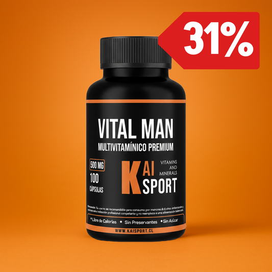Vital Man 100 cápsulas de 500mg + Guía de modo de uso y beneficios